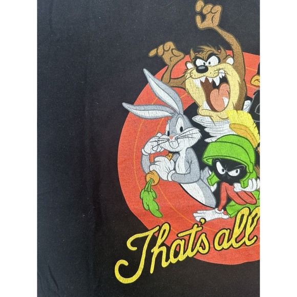 LOONEY TUNES Big Kid’s Graphic Logo Tee Black Short Sleeve Size‎ Medium - Picture 2 of 6